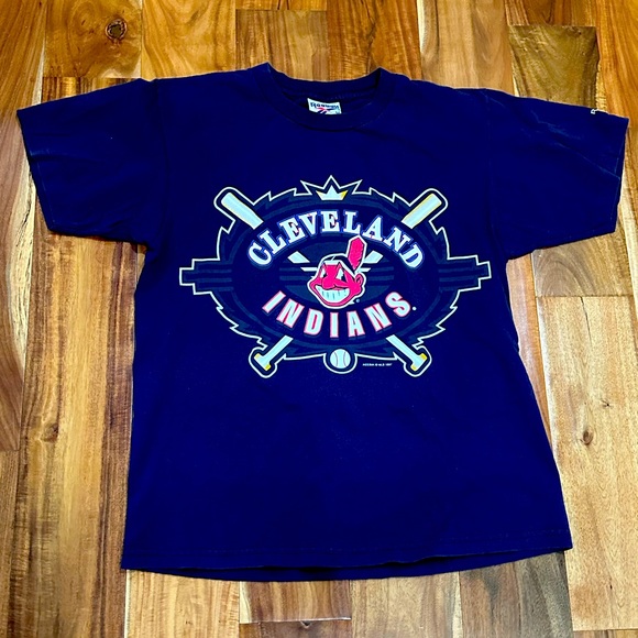 Vintage 1990’s Men’s Reebok Cleveland Indians Baseball Shirt Size Medium - Picture 1 of 7